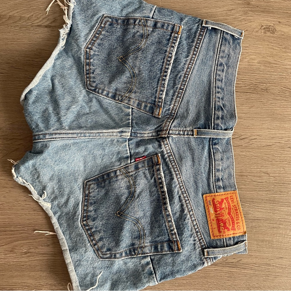 Levi's Light Blue 501 Denim Shorts